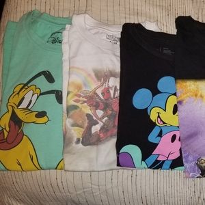 Lot of Random Disney youth Graphic Tees Small